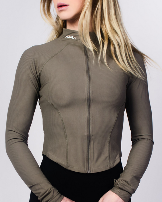 Ribbed Zip-Up