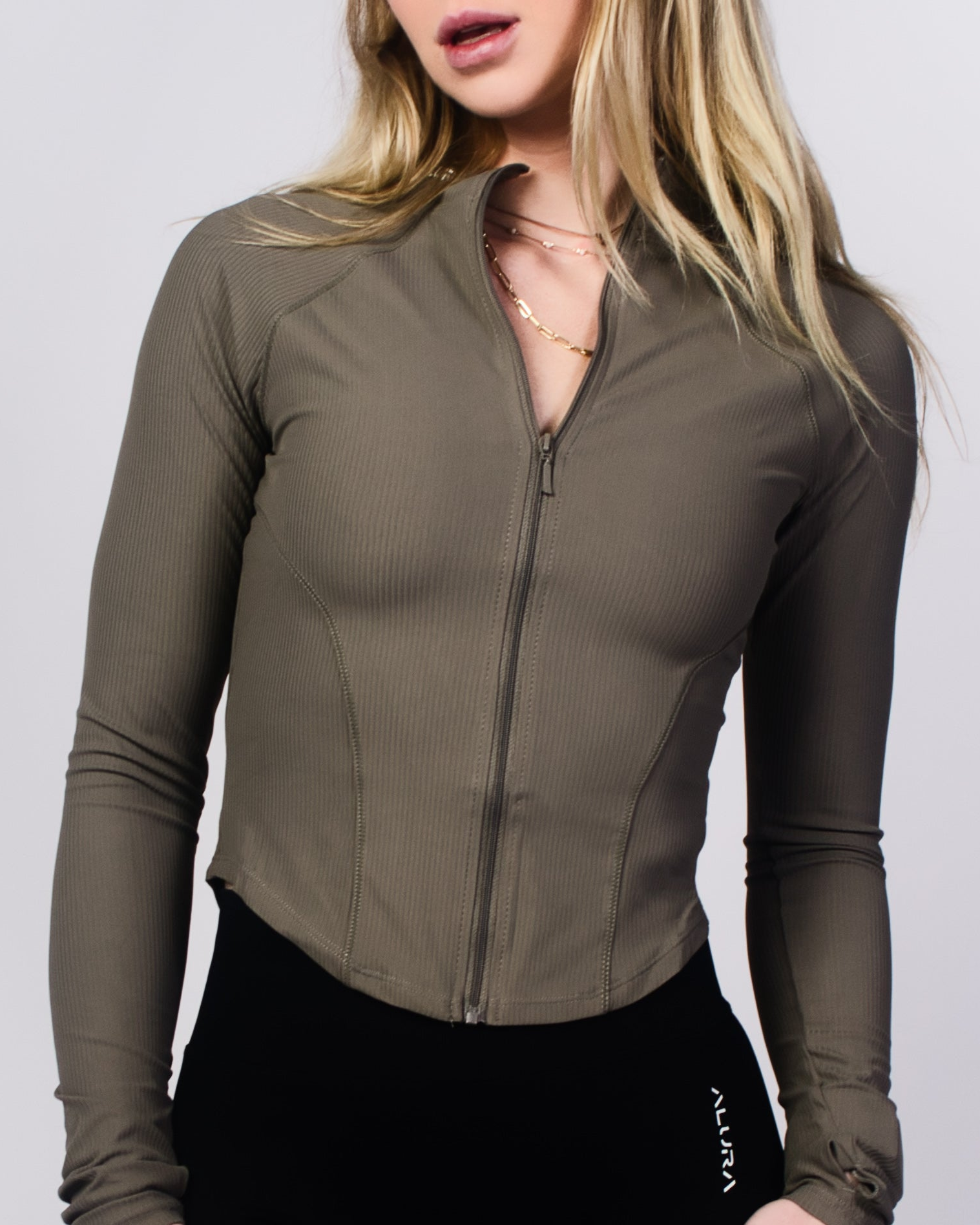 Contour Ribbed Zip